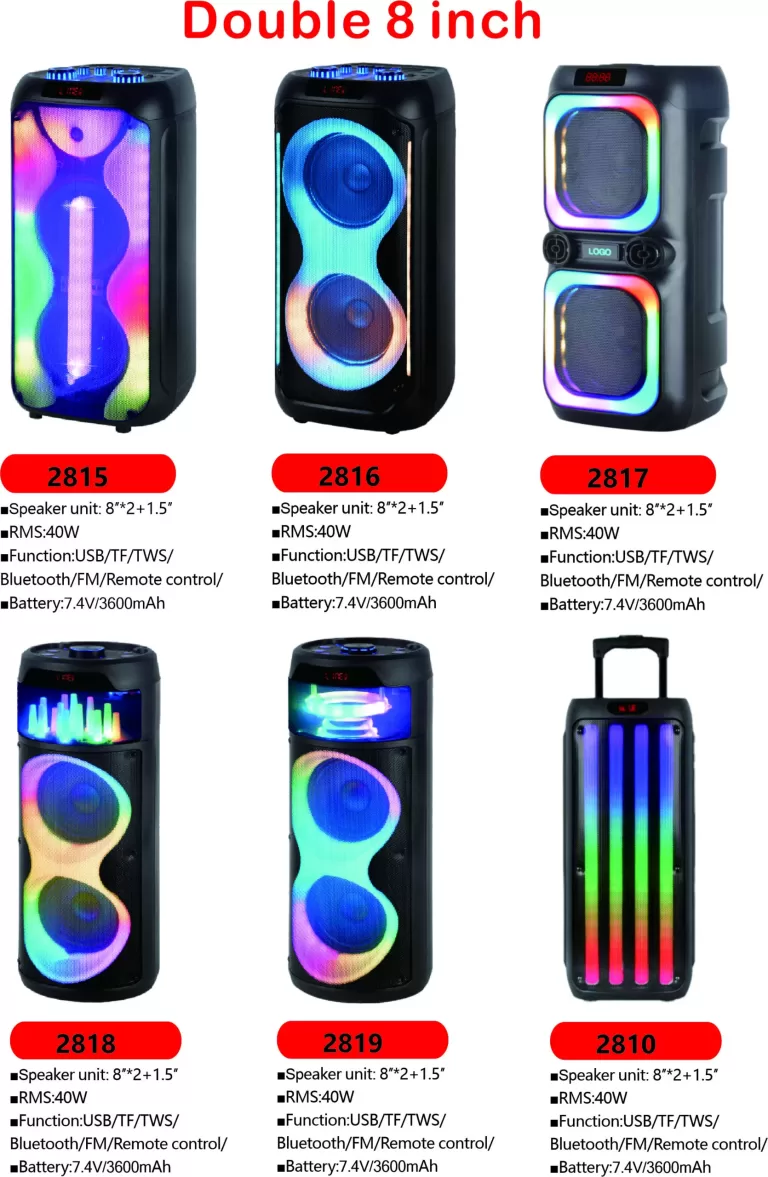 8 inch portable speakers